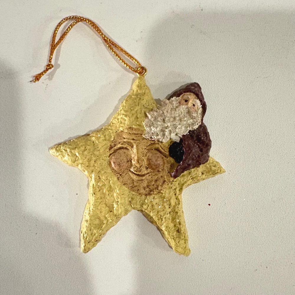 Vintage 1997 Enesco Belsnickle Star Santa Christmas Ornament Linda Baldwin